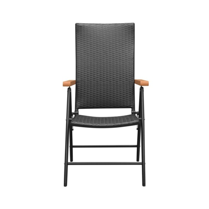 Ensemble de salle à manger de jardin 9 pcs Noir et marron