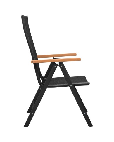 Ensemble de salle à manger de jardin 9 pcs Noir et marron