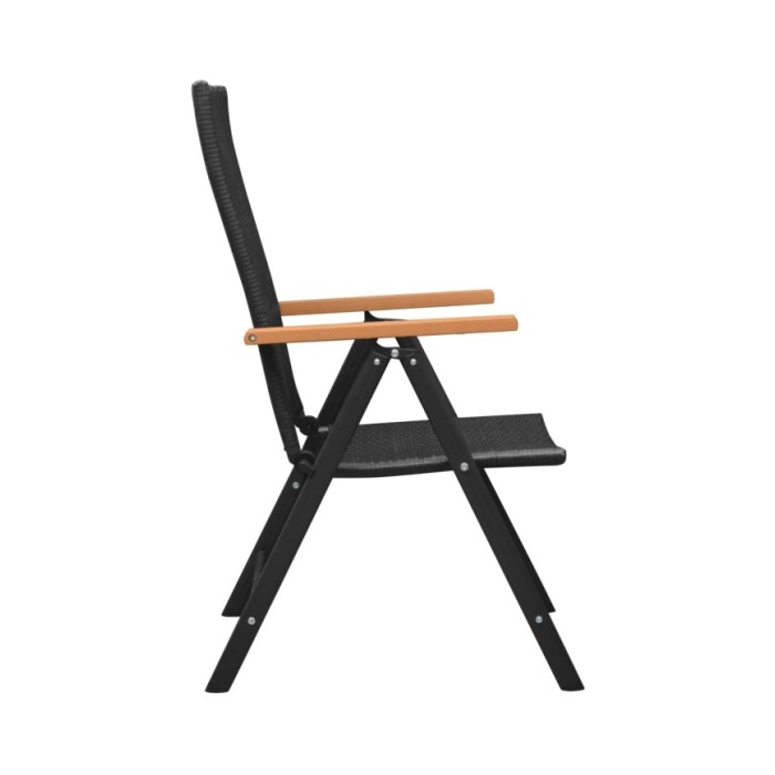 Ensemble de salle à manger de jardin 9 pcs Noir et marron