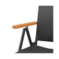 Ensemble de salle à manger de jardin 9 pcs Noir et marron
