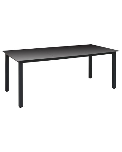 Ensemble de salle à manger de jardin 9 pcs Noir et marron