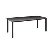 Ensemble de salle à manger de jardin 9 pcs Noir et marron