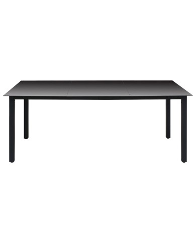 Ensemble de salle à manger de jardin 9 pcs Noir et marron