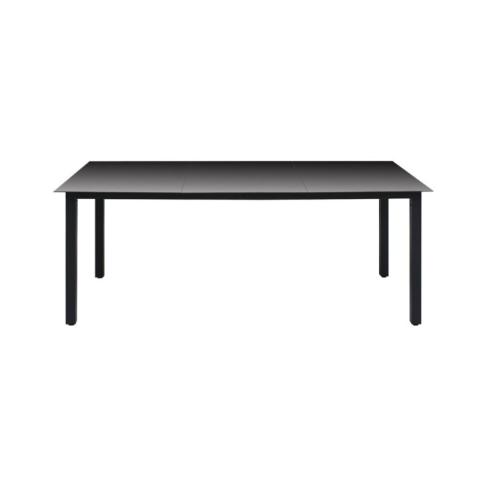 Ensemble de salle à manger de jardin 9 pcs Noir et marron