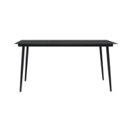 Ensemble à dîner d'extérieur 5 pcs Rotin PVC Noir