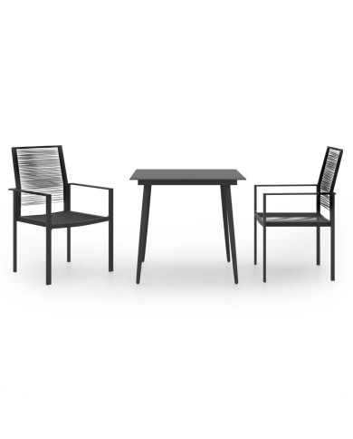Ensemble de salle à manger de jardin 3 pcs