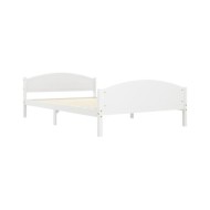 Cadre de lit avec 4 tiroirs Blanc Bois de pin massif 160x200 cm