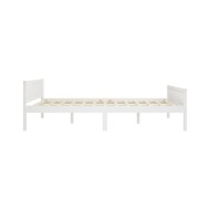 Cadre de lit avec 4 tiroirs Blanc Pin massif 160x200 cm