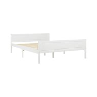 Cadre de lit avec 4 tiroirs Blanc Pin massif 160x200 cm