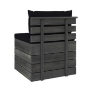 Canapé palette de jardin 4 places avec coussins Bois de pin