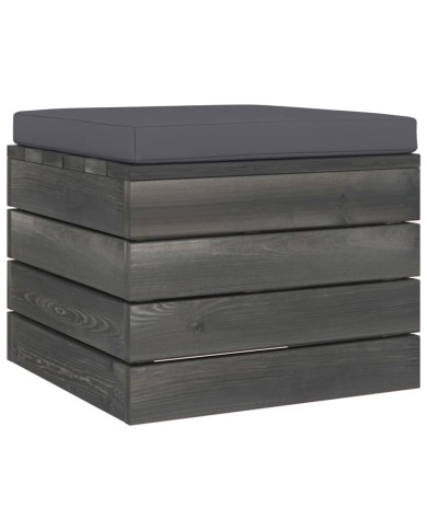 Salon palette de jardin 3 pcs avec coussins Bois de pin massif