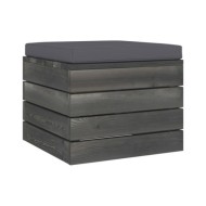 Salon palette de jardin 3 pcs avec coussins Bois de pin massif