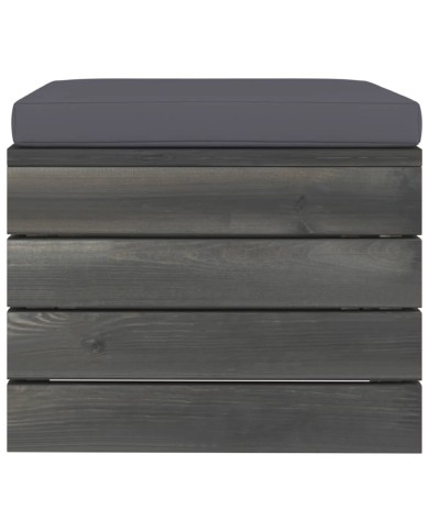 Salon palette de jardin 3 pcs avec coussins Bois de pin massif