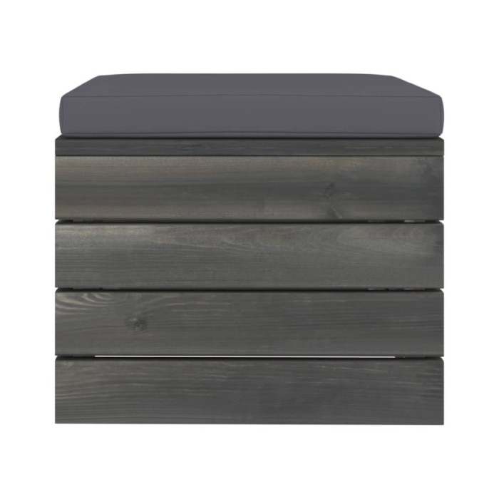 Salon palette de jardin 3 pcs avec coussins Bois de pin massif