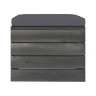 Salon palette de jardin 3 pcs avec coussins Bois de pin massif