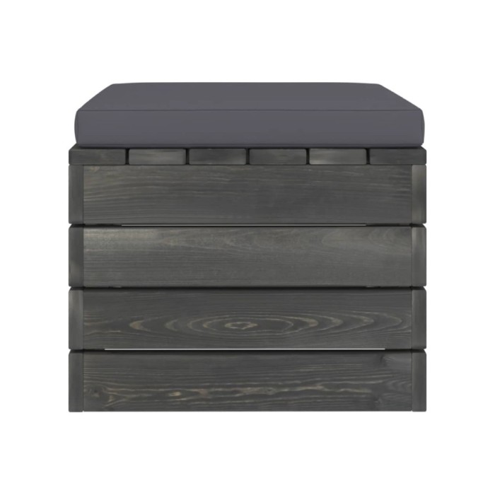 Salon palette de jardin 3 pcs avec coussins Bois de pin massif
