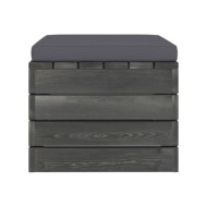 Salon palette de jardin 3 pcs avec coussins Bois de pin massif