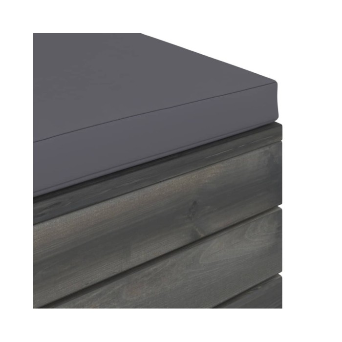 Salon palette de jardin 3 pcs avec coussins Bois de pin massif