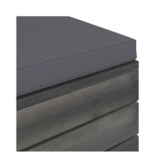 Salon palette de jardin 3 pcs avec coussins Bois de pin massif