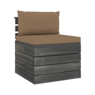 Salon palette de jardin 5 pcs avec coussins Bois de pin massif