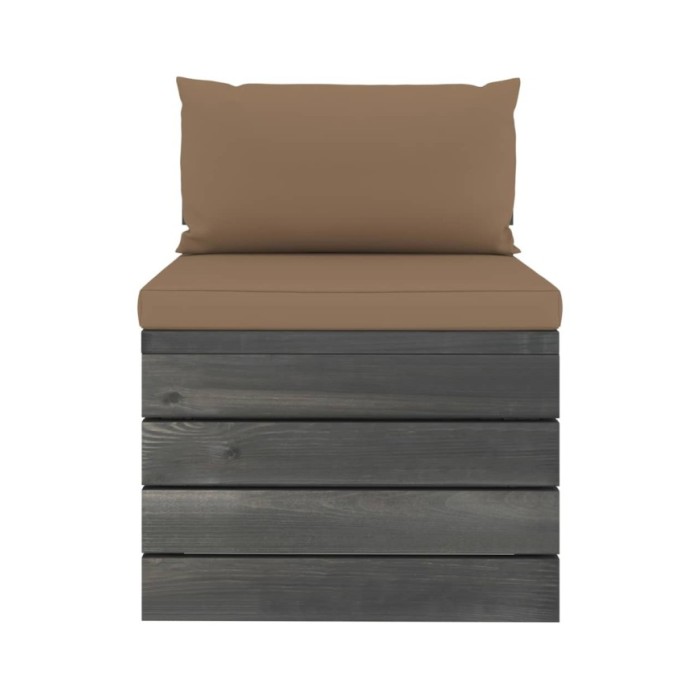 Salon palette de jardin 5 pcs avec coussins Bois de pin massif