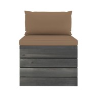 Salon palette de jardin 5 pcs avec coussins Bois de pin massif