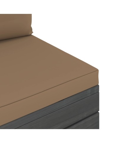 Salon palette de jardin 5 pcs avec coussins Bois de pin massif