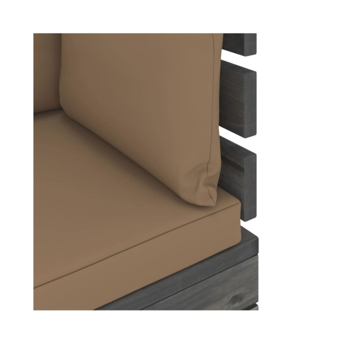 Salon palette de jardin 5 pcs avec coussins Bois de pin massif