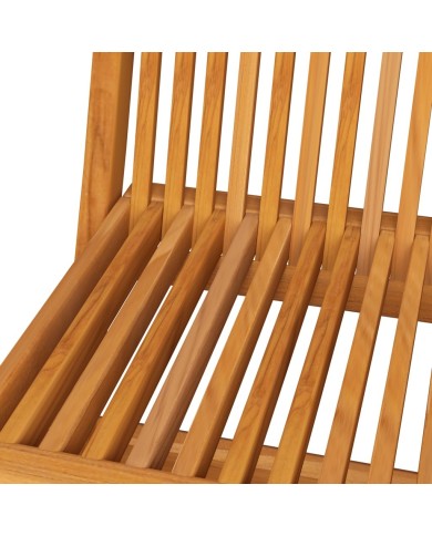 Chaises de jardin avec coussins bleu 2 pcs Bois de teck massif