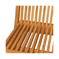 Chaises de jardin avec coussins bleu 2 pcs Bois de teck massif
