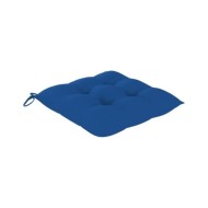 Chaises de jardin avec coussins bleu 2 pcs Bois de teck massif