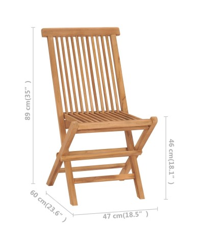 Chaises de jardin avec coussins bleu 2 pcs Bois de teck massif