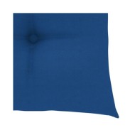 Chaises de jardin 2 pcs avec coussins bleu Bois de teck massif
