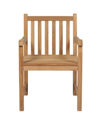 Chaises de jardin 2 pcs avec coussins bleu Bois de teck massif