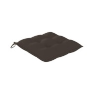 Chaises de jardin 2 pcs avec coussins taupe Bois de teck massif