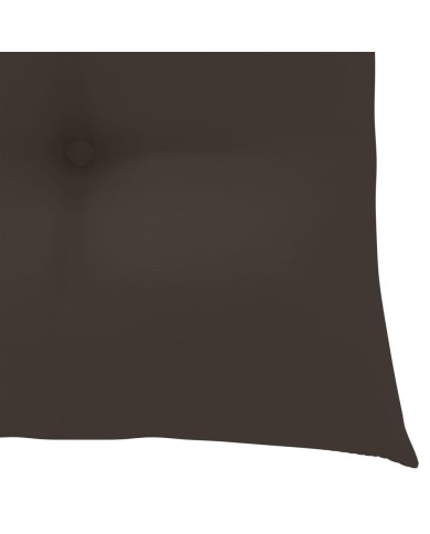 Chaises de jardin 2 pcs avec coussins taupe Bois de teck massif