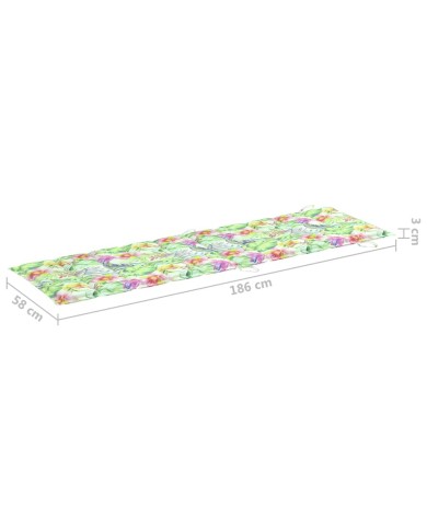Chaise longue à bascule avec coussin Bois de teck solide