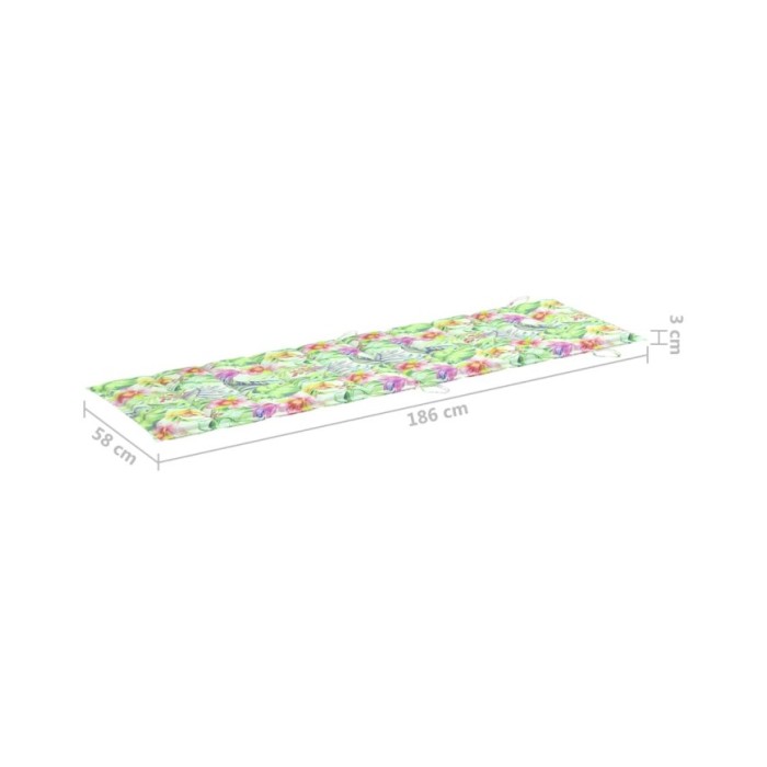 Chaise longue à bascule avec coussin Bois de teck solide