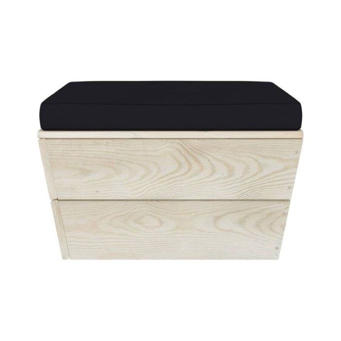 Salon de jardin palette 5 pcs avec coussins Épicéa imprégné