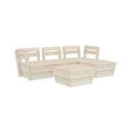 Salon de jardin palette 5 pcs Bois d'épicéa imprégné