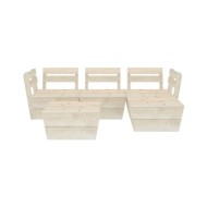 Salon de jardin palette 5 pcs Bois d'épicéa imprégné