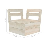Salon de jardin palette 5 pcs Bois d'épicéa imprégné