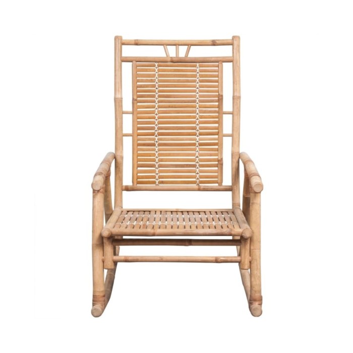 Chaise à bascule avec coussin Bambou