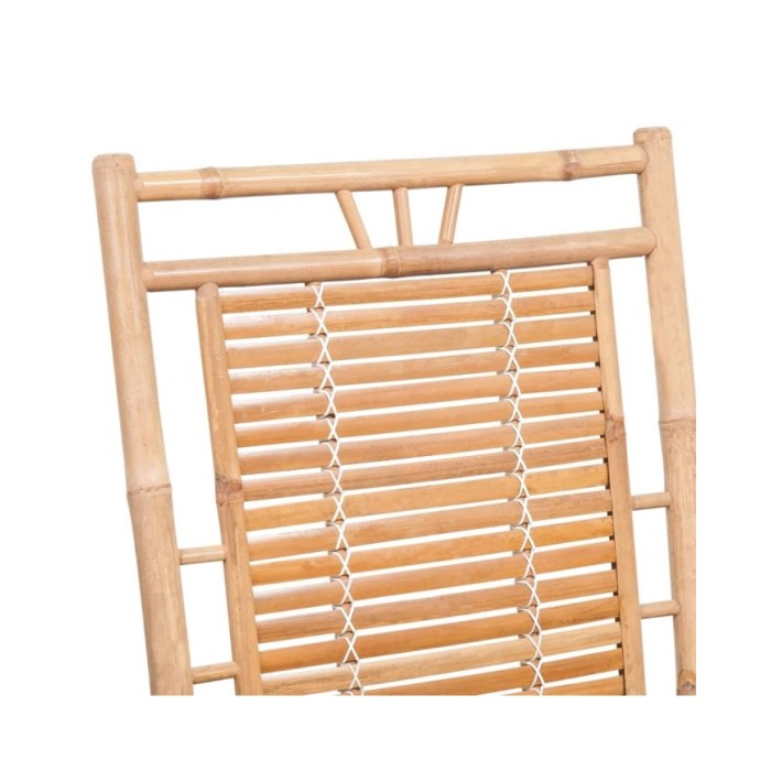 Chaise à bascule avec coussin Bambou