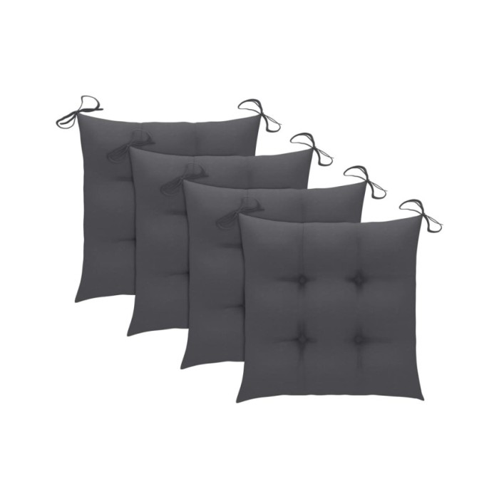 Mobilier à dîner d'extérieur pliable 5 pcs avec coussins Bambou