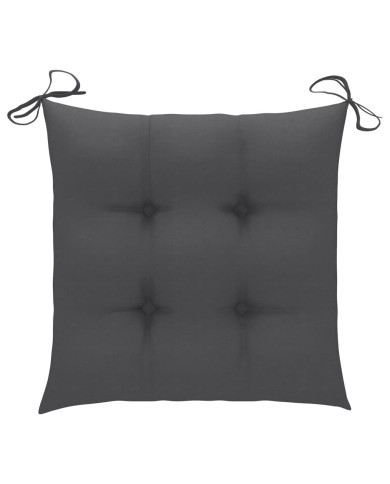 Mobilier à dîner d'extérieur pliable 5 pcs avec coussins Bambou