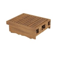 Chaise longue pliable avec coussin Bois d'acacia solide