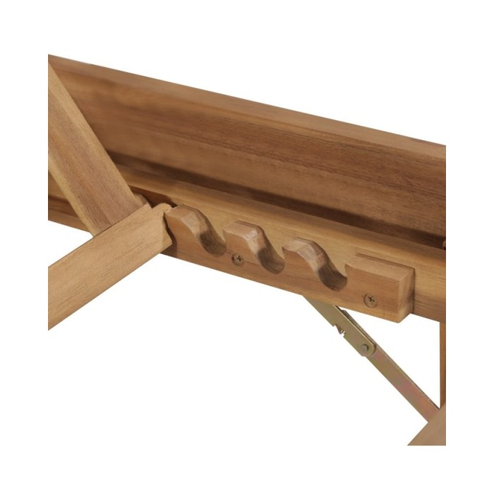 Chaise longue pliable avec coussin Bois d'acacia solide