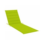 Chaise longue pliable avec coussin Bois d'acacia solide