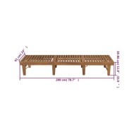 Chaise longue pliable avec coussin Bois d'acacia solide